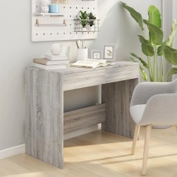 vidaXL Bureau 101x50x76,5 cm bewerkt hout grijs sonoma eikenkleurig