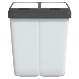vidaXL Vuilnisbak dubbel 2x25 L wit