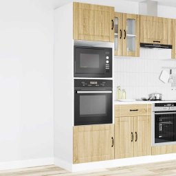 vidaXL Ovenkasten 2 st Lucca bewerkt hout sonoma eikenkleurig