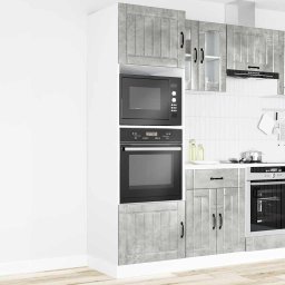 vidaXL Ovenkasten 2 st Lucca bewerkt hout betongrijs
