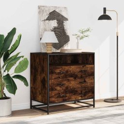vidaXL Ladekast 70x41x70 cm bewerkt hout gerookt eikenkleurig