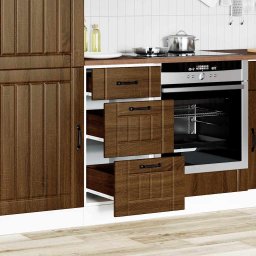 vidaXL Onderkast Lucca bewerkt hout bruin eikenkleur
