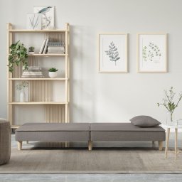 vidaXL Slaapbank stof taupe