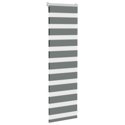 vidaXL Zebra rolgordijn 40x100 cm stofbreedte 35,9 cm donkergrijs