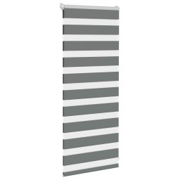 vidaXL Zebra rolgordijn 55x100 cm stofbreedte 50,9 cm donkergrijs