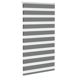 vidaXL Zebra rolgordijn 70x100 cm stofbreedte 65,9 cm donkergrijs