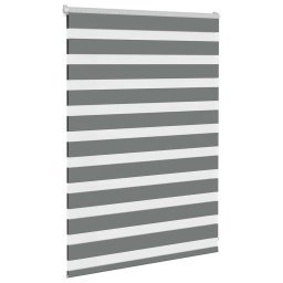 vidaXL Zebra rolgordijn 105x100 cm stofbreedte 100,9 cm donkergrijs