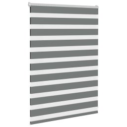 vidaXL Zebra rolgordijn 110x100 cm stofbreedte 105,9 cm donkergrijs