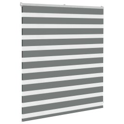 vidaXL Zebra rolgordijn 135x100 cm stofbreedte 130,9 cm donkergrijs