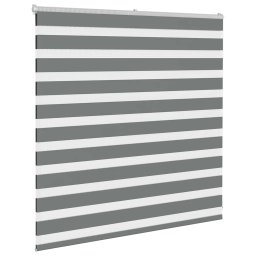 vidaXL Zebra rolgordijn 145x100 cm stofbreedte 140,9 cm donkergrijs