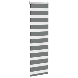 vidaXL Zebra rolgordijn 45x150 cm stofbreedte 40,9 cm donkergrijs