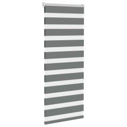 vidaXL Zebra rolgordijn 60x150 cm stofbreedte donkergrijs 55,9 cm