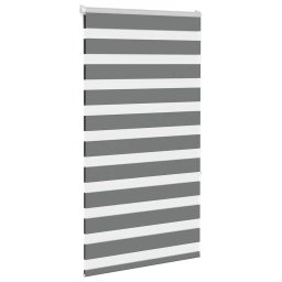 vidaXL Zebra rolgordijn 70x150 cm stofbreedte 65,9 cm donkergrijs