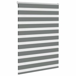 vidaXL Zebra rolgordijn 105x150 cm stofbreedte 100,9 cm donkergrijs