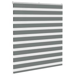 vidaXL Zebra rolgordijn 120x150 cm stofbreedte 115,9 cm donkergrijs