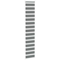 vidaXL Zebra rolgordijn 40x200 cm stofbreedte 35,9 cm donkergrijs