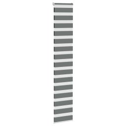 vidaXL Zebra rolgordijn 45x200 cm stofbreedte 40,9 cm donkergrijs