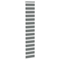 vidaXL Zebra rolgordijn 40x230 cm stofbreedte 35,9 cm donkergrijs