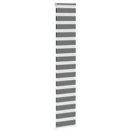 vidaXL Zebra rolgordijn 45x230 cm stofbreedte 40,9 cm donkergrijs