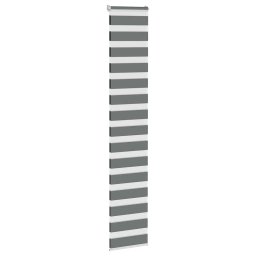 vidaXL Zebra rolgordijn 50x230 cm stofbreedte 45,9cm donkergrijs