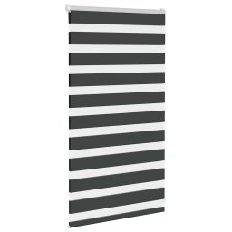 vidaXL Zebra rolgordijn 75x100 cm stofbreedte 70,9 cm zwart