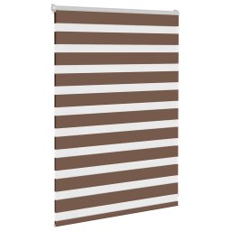 vidaXL Zebra rolgordijn 115x100 cm stofbreedte 110,9cm polyester bruin