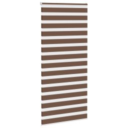 vidaXL Zebra rolgordijn 105x200 cm stofbreedte 100,9cm polyester bruin