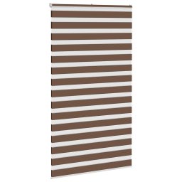 vidaXL Zebra rolgordijn 130x200 cm stofbreedte 125,9cm polyester bruin