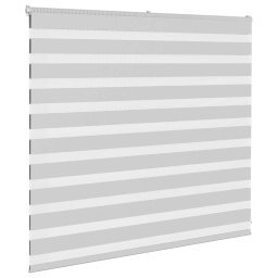 vidaXL Zebra rolgordijn 155x100 cm stofbreedte 150,9 cm lichtgrijs