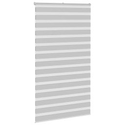 vidaXL Zebra rolgordijn 130x200 cm stofbreedte 125,9 cm lichtgrijs
