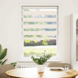 vidaXL Zebra Blind 80x150 cm stofbreedte 75,9 cm polyester marmerbeige