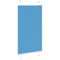 vidaXL Plissé rolgordijn 75x100 cm stofbreedte 74,4 cm polyester blauw