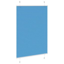 vidaXL Plissé rolgordijn 85x100 cm stofbreedte 84,4 cm polyester blauw
