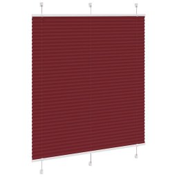 vidaXL Plissé rolgordijn 120x100cm stofbreedte 119,4cm bordeauxrood