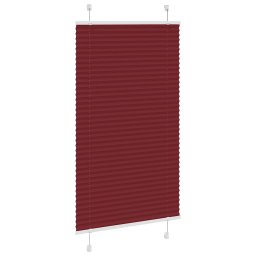 vidaXL Plissé rolgordijn 70x150 cm stofbreedte 69,4 cm bordeauxrood
