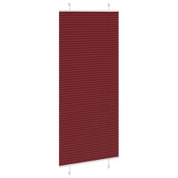 vidaXL Plissé rolgordijn 100x200cm stofbreedte 99,4 cm bordeauxrood