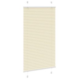 vidaXL Plissé rolgordijn 75x100 cm stofbreedte 74,4 cm polyester crème