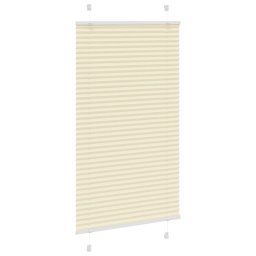 vidaXL Plissé rolgordijn 80x100 cm stofbreedte 79,4 cm polyester crème