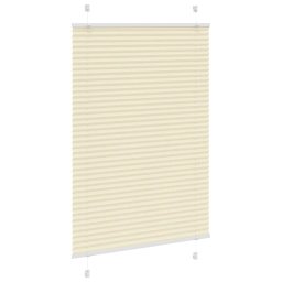 vidaXL Plissé rolgordijn 95x100 cm stofbreedte 94,4 cm polyester crème