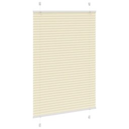 vidaXL Plissé rolgordijn 100x100 cm stofbreedte 99,4cm polyester crème