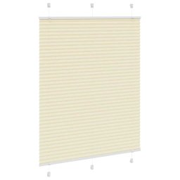 vidaXL Plissé rolgordijn 110x100cm stofbreedte 109,4cm polyester crème