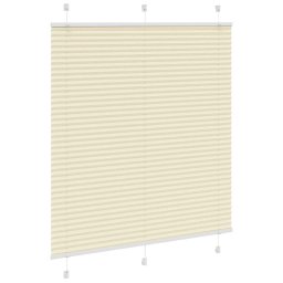 vidaXL Plissé rolgordijn 115x100cm stofbreedte 114,4cm polyester crème