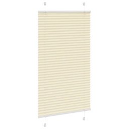 vidaXL Plissé rolgordijn 80x150 cm stofbreedte 79,4 cm polyester crème