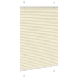 vidaXL Plissé rolgordijn 95x150 cm stofbreedte 94,4 cm polyester crème