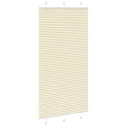 vidaXL Plissé rolgordijn 105x200cm stofbreedte 104,4cm polyester crème
