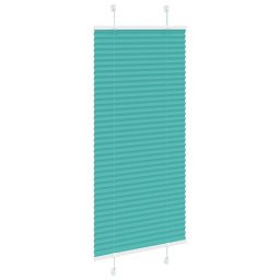 vidaXL Plissé rolgordijn 60x150 cm stofbreedte 59,4 cm petrol groen