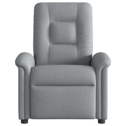 vidaXL Fauteuil verstelbaar stof lichtgrijs