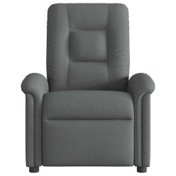 vidaXL Fauteuil verstelbaar stof donkergrijs