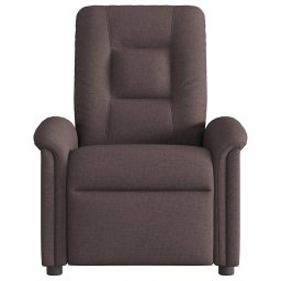 vidaXL Fauteuil verstelbaar stof donkerbruin