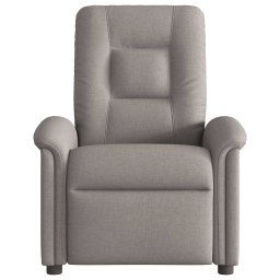 vidaXL Fauteuil verstelbaar stof taupe